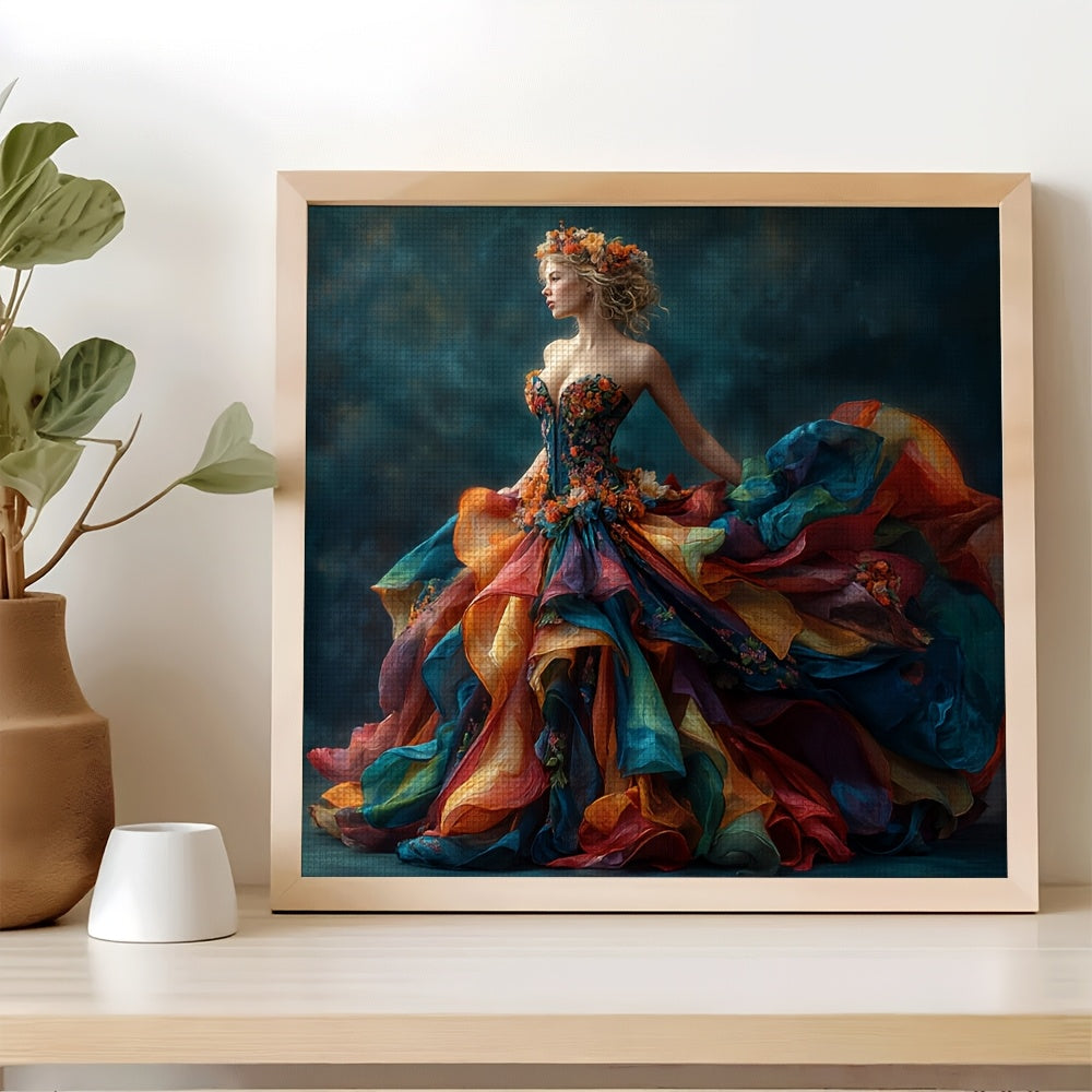 DIY Cross Stitch Kit - Vibrant Floral Embroidery Set for Living Room & Bedroom Decor, 11CT Nylon Fabric Art, Frameless Wall Hanging, All-Season Home Decoration, Embroidery Kit|Vibrant Embroidery|Detailed Embroidery, Cross Sti