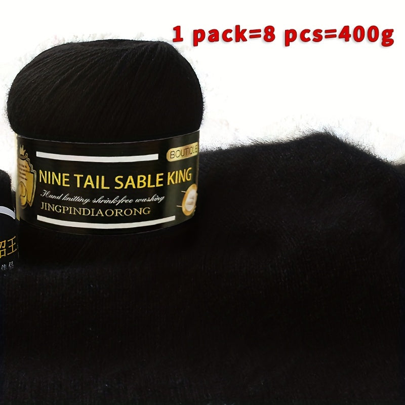 8rolls/pack Wool 10.00%, Cashmere 90.00% Yarn, Soft Comfortable Yarn For Knitting Crocheting High-quality Sweater And Scarf