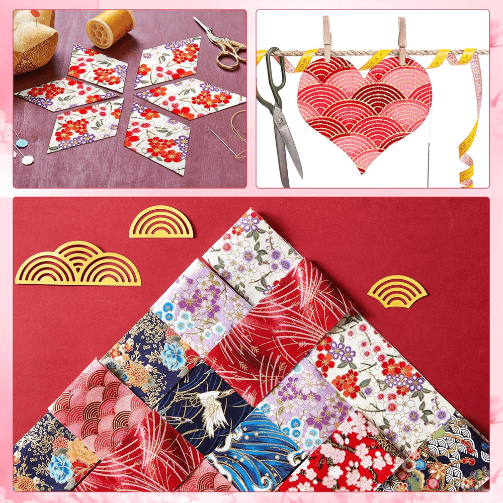 40 Pcs Cotton Jelly Fabric Roll Quilting Strips Different Patterns Patchwork Craft Sewing Supplies for Quilters Crafting Sewing DIY Crafts, 20 x 2.56 Inche