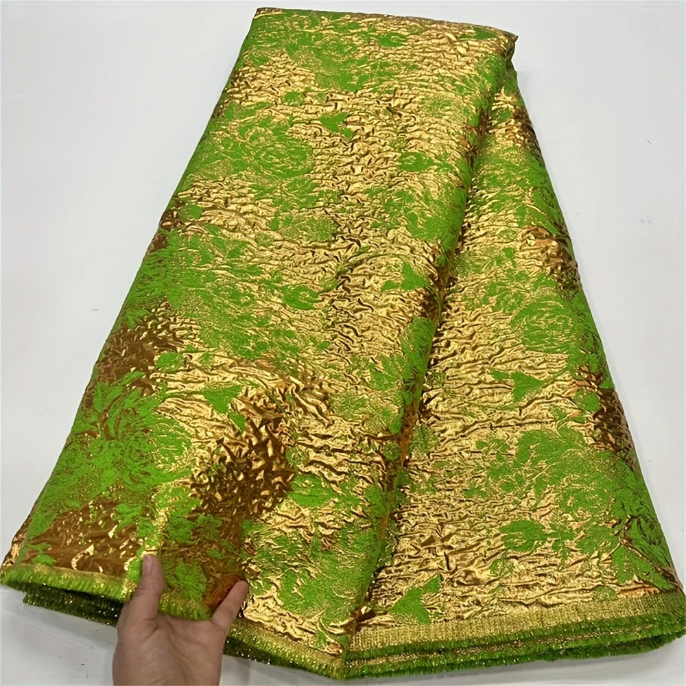 5yards Unique Design African Nigerian Gilding Tulle Lace Fabric Embroidery Pink French Jacquard Brocade Voile Lace Fabrics For Party