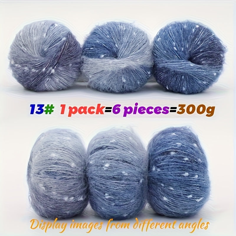 Glamour Fairy 300g Rainbow Gradient Mohel - Perfect For DIY Knitted Sweaters, Scarves, Sweaters And Shawls