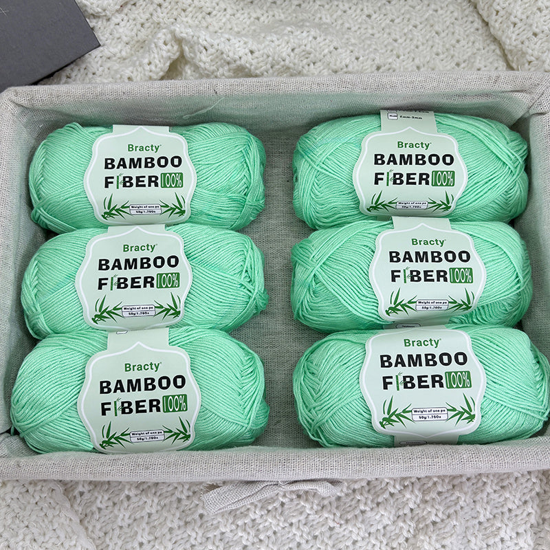 6pcs, 300g high-quality bamboo fiber yarn, summer knitting, cool and breathable, suitable for: DIY enthusiasts, bags, shawls, cushion weaving