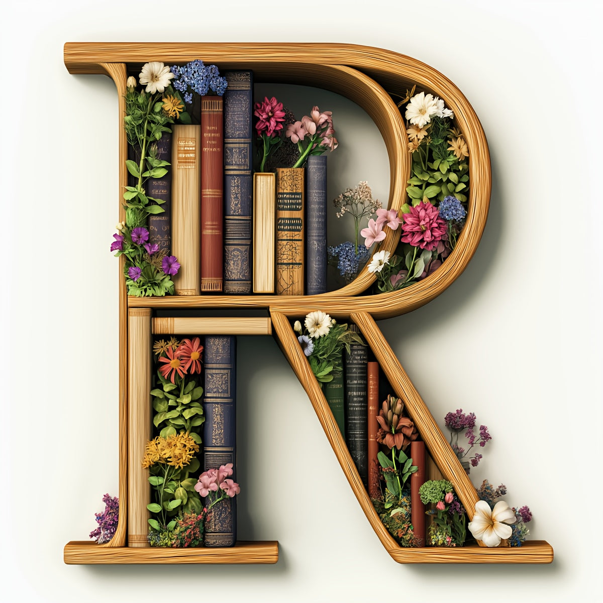 1pc JOZYSH Large Alphabet Cross Stitch DIY Kit with A-Z Letters, Numbers & Floral Frames - Complete Set with Pre-Printed Canvas, Needles, Threads, Instructions - 40x40cm/15.7x15.7in - Perfect for Home/Office Decor, Birthday/C