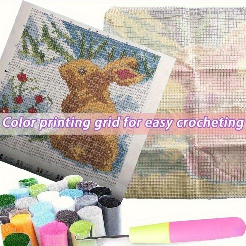 latch hook kits for adults Adults 20x15in, DIY Latch Hook Rug Kit, Home Carpet Rug Making Kit, Cross Stitch Embroidery Kits Needlework Crafts Rug for Home Decor, Blue Butterfly 50x38cm