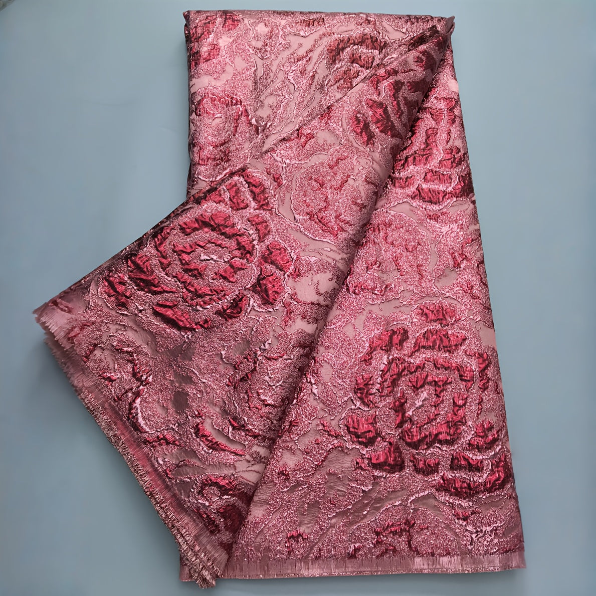 African 5 Yards/pc Gild Brocade Lace Fabric, Nigerian Jacquard Floral Pattern Lace Fabric, for Wedding/Daily/Party, Daily Wear Fabric, Formal Occasion Fabric, Luxury Lace, Elegant Lace, Premium Lace, Hand Wash Only, Embroider