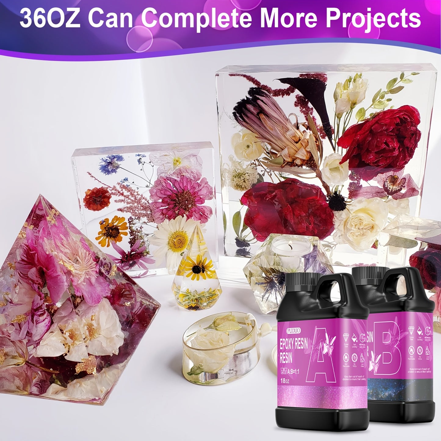 Resin Beginners Set, Including 36oz Resin And All Accessories, Easy to Unleash Creativity And Create Unique Works