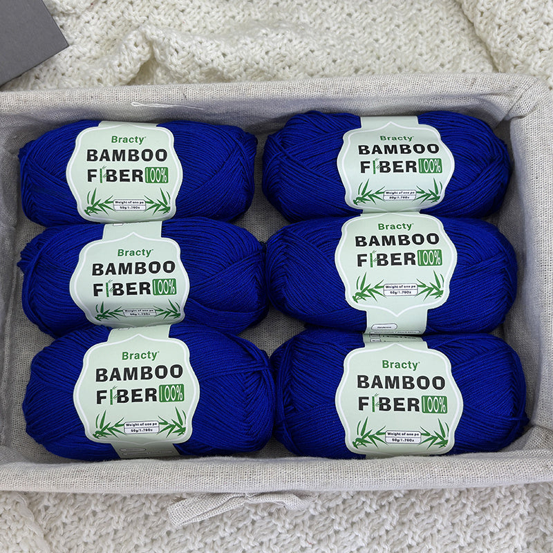 6pcs, 300g high-quality bamboo fiber yarn, summer knitting, cool and breathable, suitable for: DIY enthusiasts, bags, shawls, cushion weaving
