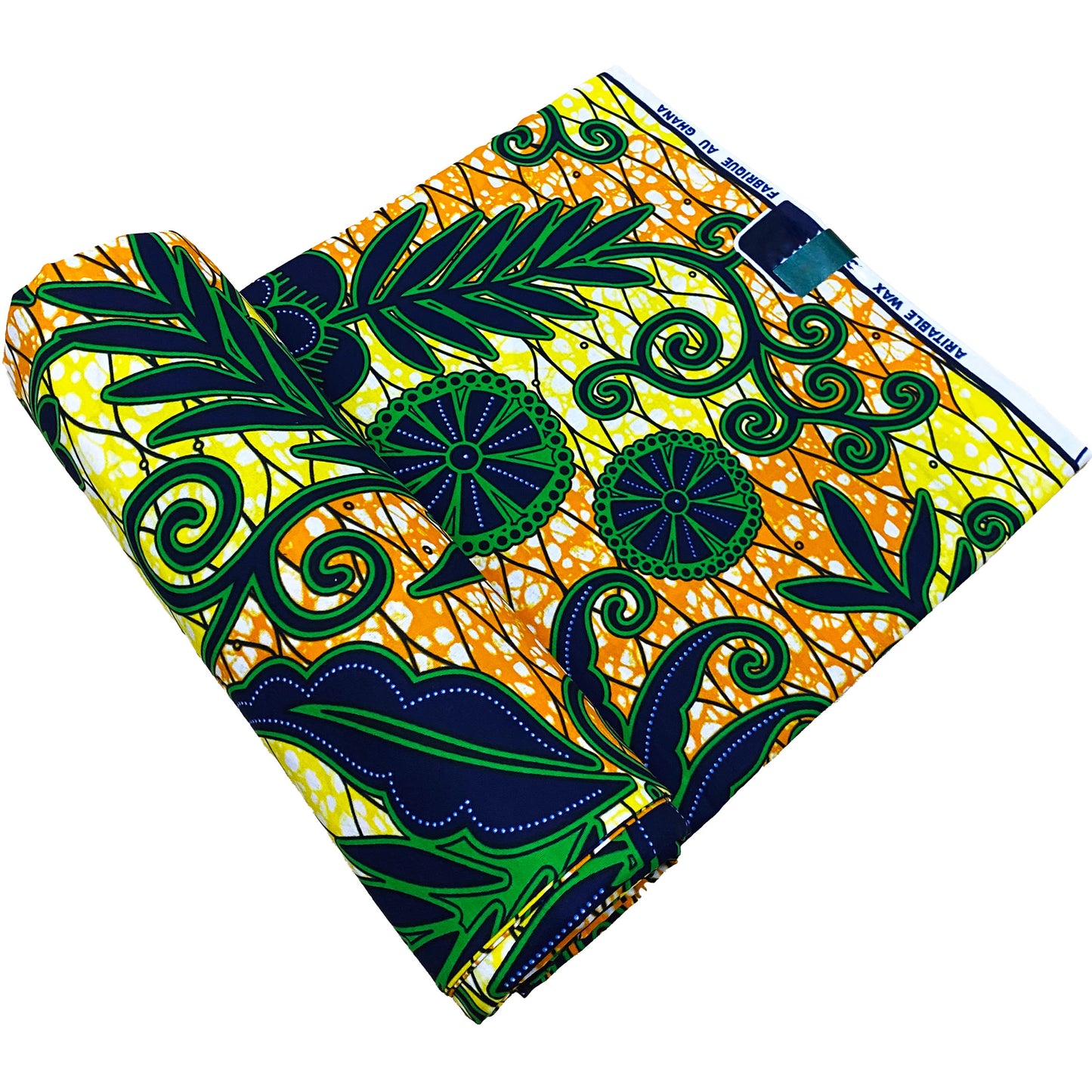 6 Yards Pre-Cut African Batik Fabric - Double-Sided 100% Cotton Wax Print Cloth with Indonesian-Inspired & African Traditional Patterns (Purple/Blue//Black/Beige) - Hand Wash Only, Continuous Roll for DIY Crafts, Clothing, Dr