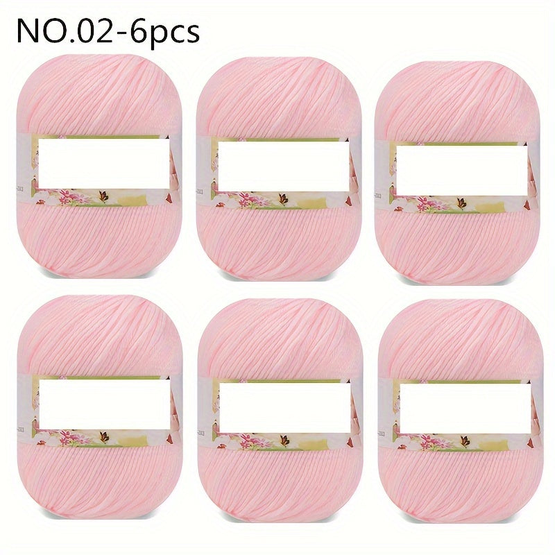 Luxurious 6pcs Soft & Warm Yarn - 10.58oz Each, 60% Silk, 30% Wool, 10% Cashmere Blend for DIY Knitting and Crocheting - Available in Multiple Colors, Chunky Yarn