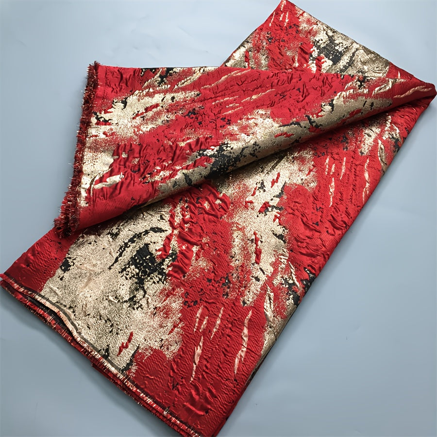 5 Yards African Gilding Lace Fabric, Nigerian Brocade Jacquard Floral Pattern Lace Fabric, for Sewing Daily/Party/Wedding Dresses