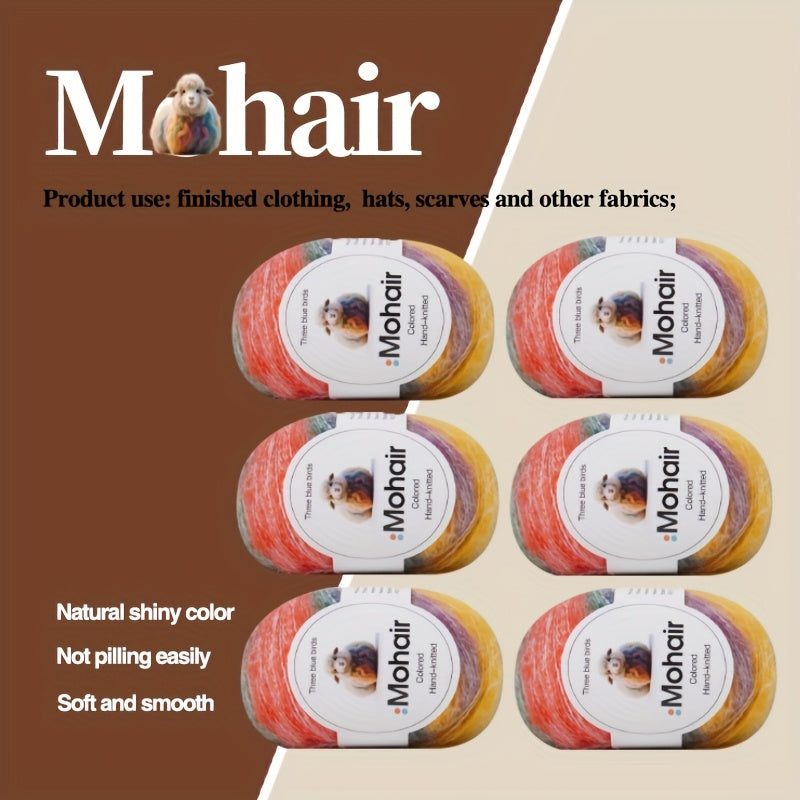 6-Pack, New Alpaca Wool, Colorful Alpaca Wool, Gradient Alpaca Wool, Colored Gradient Yarn, Knitted Sweater, Crochet Shawl, Handmade Knit Bundle