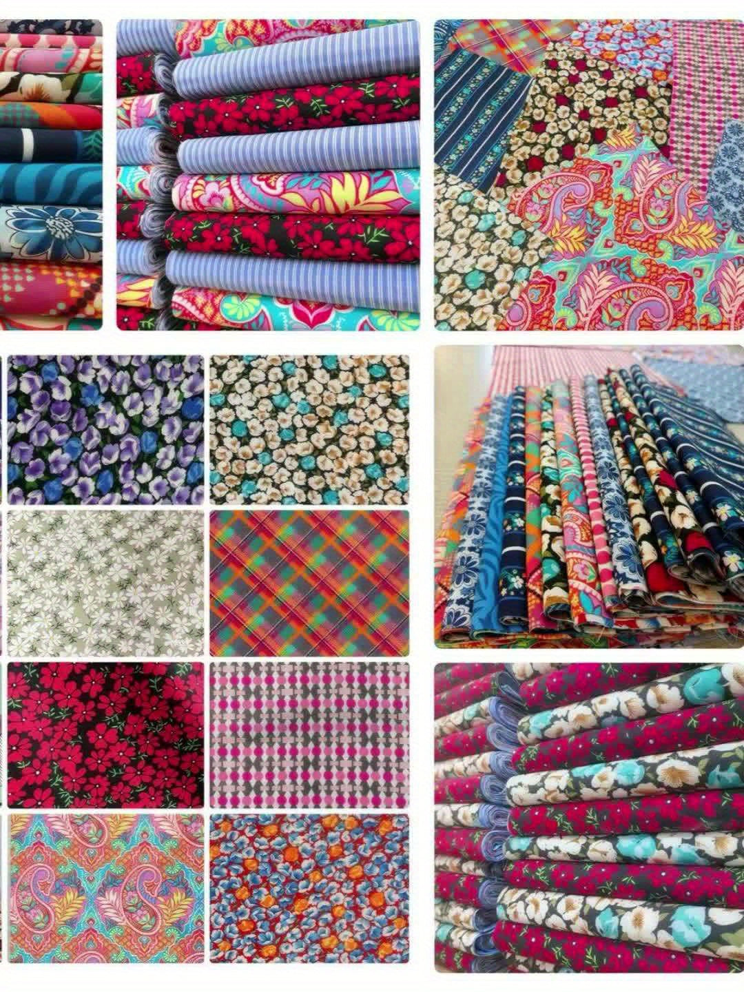 10pcs Of 15*15 Inch, 100% Cotton Square Cloth, Random Pattern, No Repeating Color, Suitable For Handmade Sewing, Quilt, Clothing, Sheet Making, Pre-cut Sewing Patches
