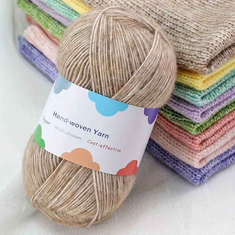 Vibrant Bamboo Fiber Yarn for Crafting, Knitting Fashion Sweaters, Scarves, Hats, Shawls, Coats, Hollow-Out Coats, and Apparel Accessories - 15% Bamboo Fiber, 85% - 1 Bag = 6 Skeins = 300g, Handmade Accessories, Diy Clothing,