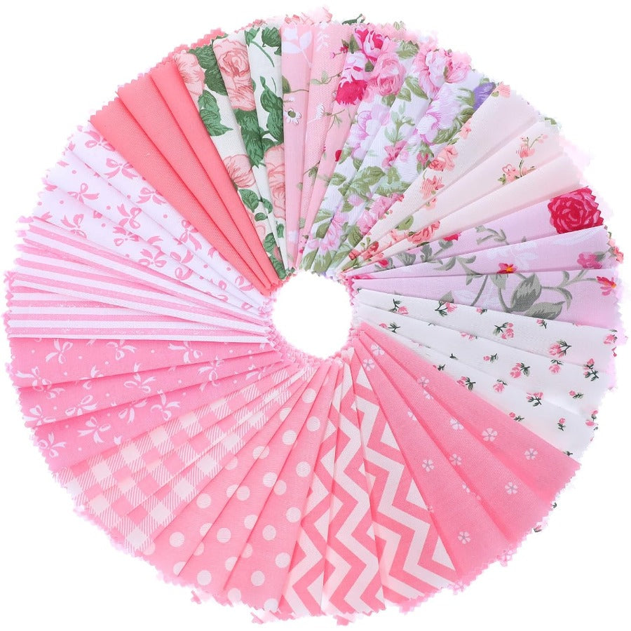 80pcs pink quilted charm packs, pre-cut quilt fabric squares 5.0 x 5.0inch, floral patchwork fabric for sewing DIY crafts,  Quilting Supplies, Floral Patterns, Decorative Squares, Durable Textiles, Precut Fabric, Sewing Mater