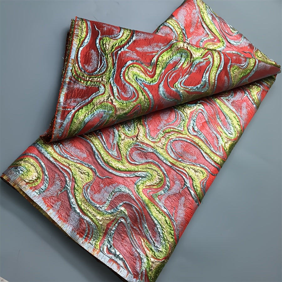 African Lace Fabric, 5 Yards/pc, Nigerian Fabric, Printed Fabric, Jacquard Brocade Fabric, Suitable for Wedding/Party/Daily