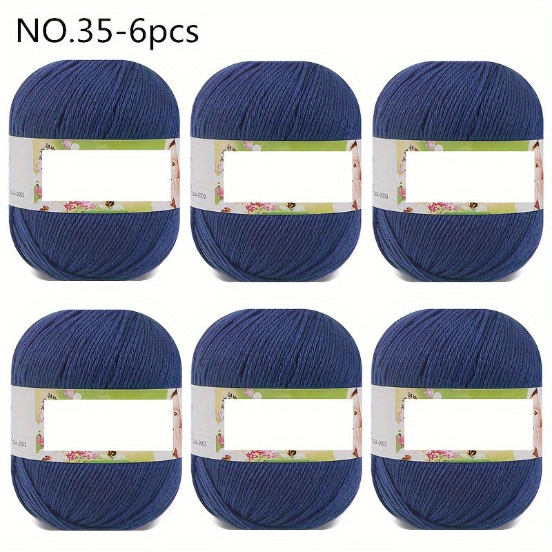 Luxurious 6pcs Soft & Warm Yarn - 10.58oz Each, 60% Silk, 30% Wool, 10% Cashmere Blend for DIY Knitting and Crocheting - Available in Multiple Colors, Chunky Yarn