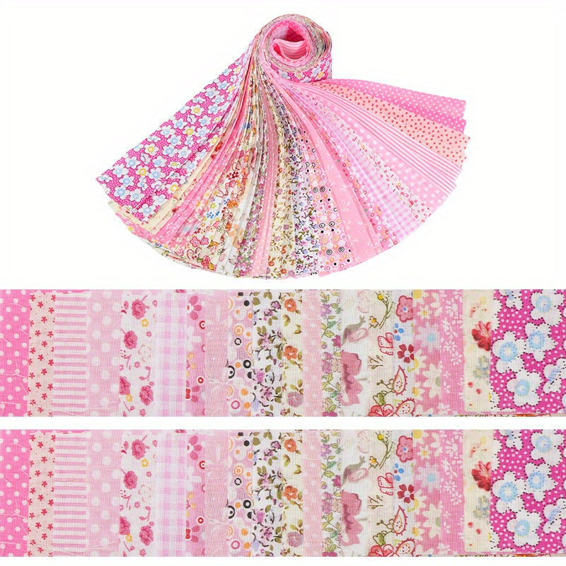 38pcs Pre-Cut Cotton Quilt Strips 19.69"x2.56" - 20 Assorted Floral Designs, Bright Jelly Fabric Rolls for Quilting, Crafts, Holiday DIY | Hand Washable & High-Quality Material, Quilting Fabric, Sewing Projects, Vibrant Print
