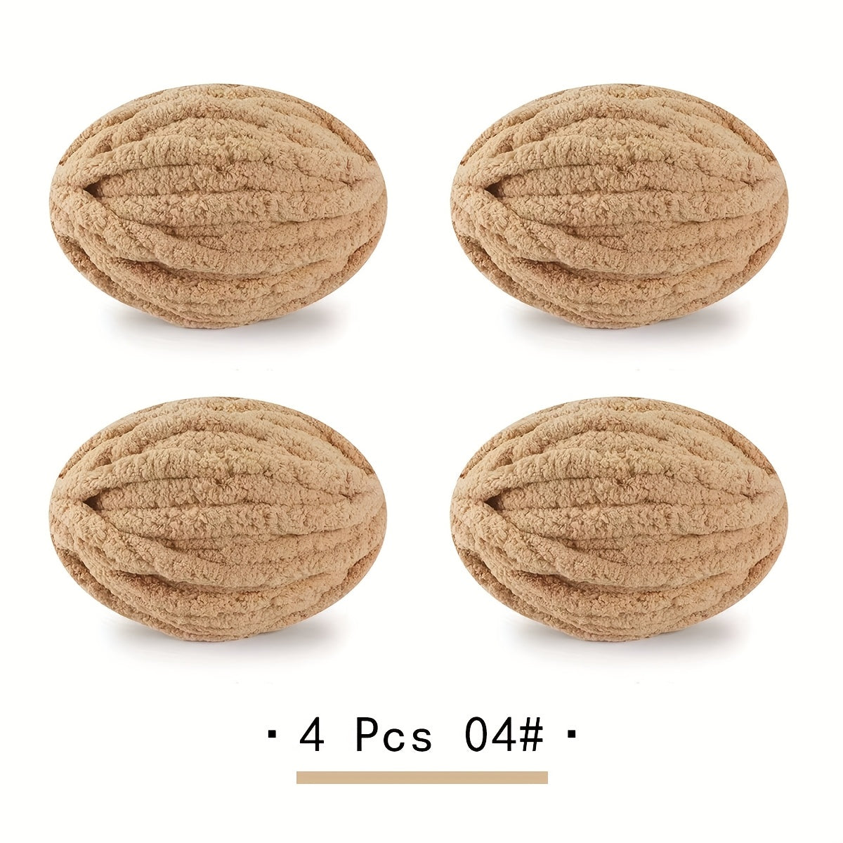 4 PSC BAYEXY Super Thick Knitting Yarn - Chunky Chenille Yarn for Handmade Blankets, All-Age Crafting Enthusiasts, 100% Polyester, Mixed Colors