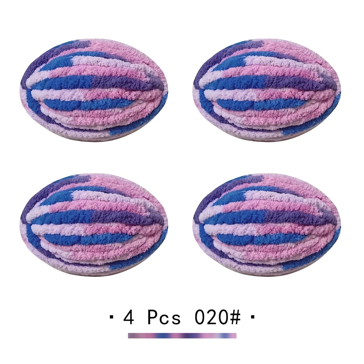 4 PSC BAYEXY Super Thick Knitting Yarn - Chunky Chenille Yarn for Handmade Blankets, All-Age Crafting Enthusiasts, 100% Polyester, Mixed Colors