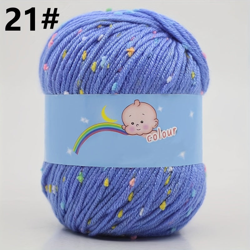 5rolls/0.55lb Color Dot Fleece Ball Hand Knitted for Crocheting And Knitting Sweater Hat Scarf Milk Medium Thick Fleece Ball