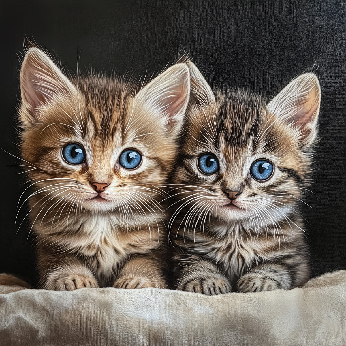 1set 30x30cm/11.8x11.8Inch DIY Cross Stitch Kit Frameless, Cute kittens, stamped cross stitch kits, Cross Stitch Set for Home Decor, Includes Patterned Fabric & Threads, Perfect for Living Room Entrance or Bedroom Decoration