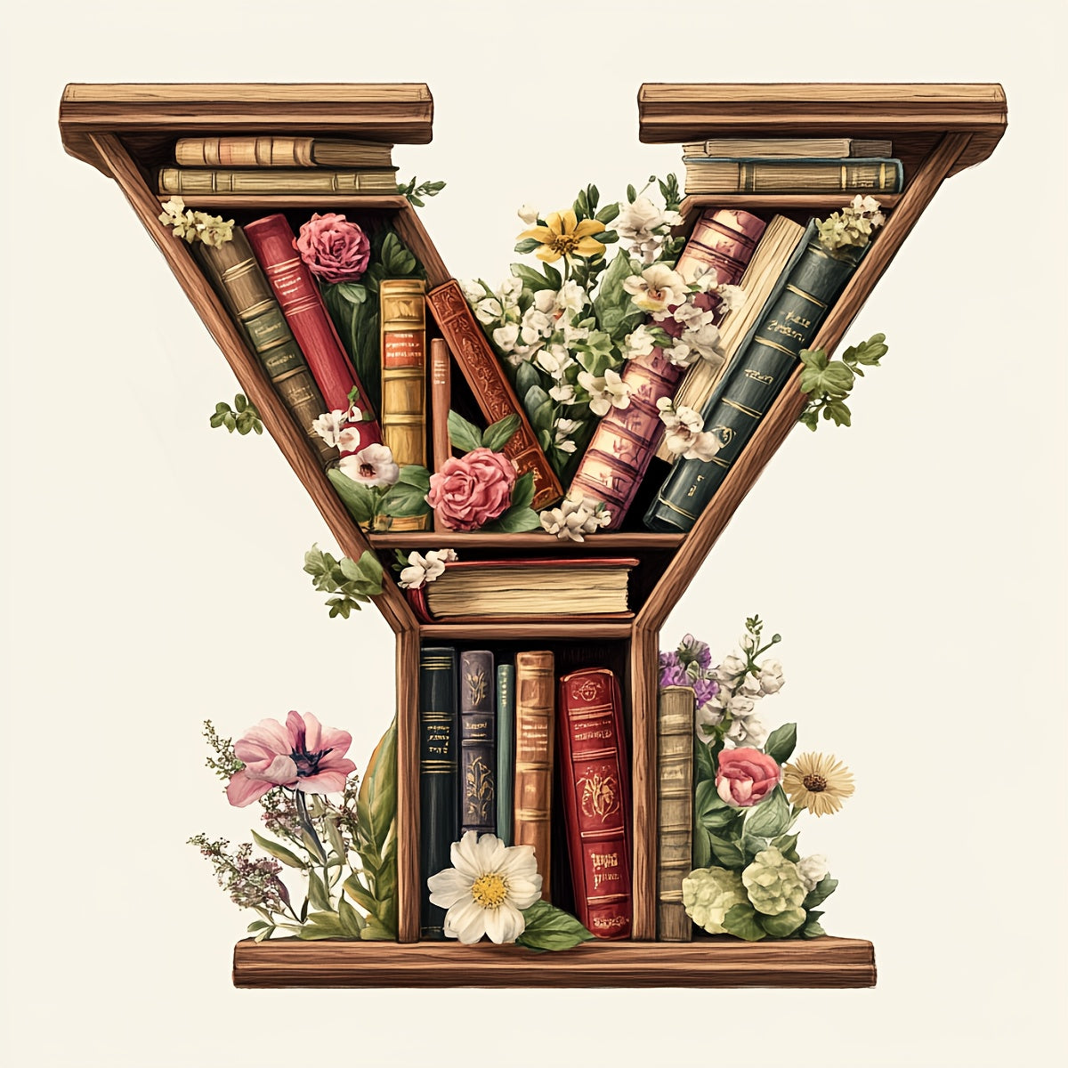 1pc JOZYSH Large Alphabet Cross Stitch DIY Kit with A-Z Letters, Numbers & Floral Frames - Complete Set with Pre-Printed Canvas, Needles, Threads, Instructions - 40x40cm/15.7x15.7in - Perfect for Home/Office Decor, Birthday/C