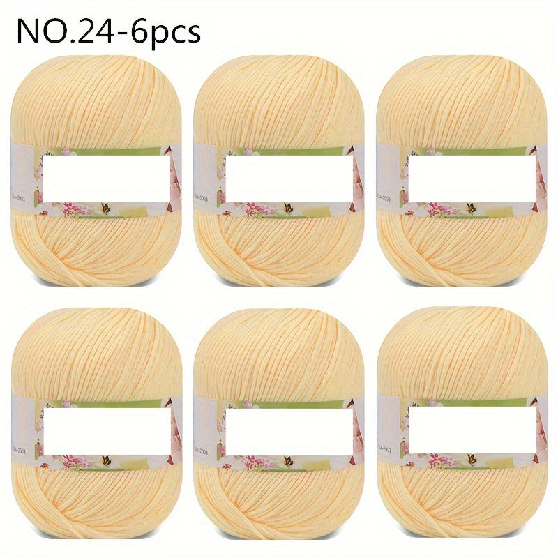 Luxurious 6pcs Soft & Warm Yarn - 10.58oz Each, 60% Silk, 30% Wool, 10% Cashmere Blend for DIY Knitting and Crocheting - Available in Multiple Colors, Chunky Yarn