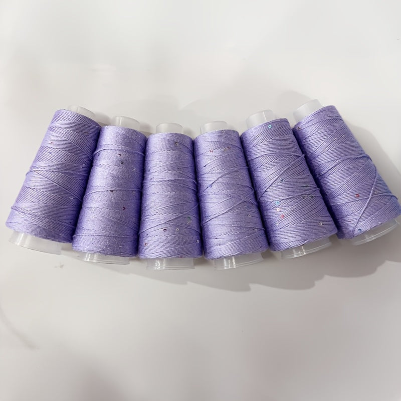 6pcs of Sequined Lace Yarn, Soft And Breathable, Suitable for Knitting And Crocheting Sweaters, Hats, Coats, Available in Various Colors, 10.58 oz.