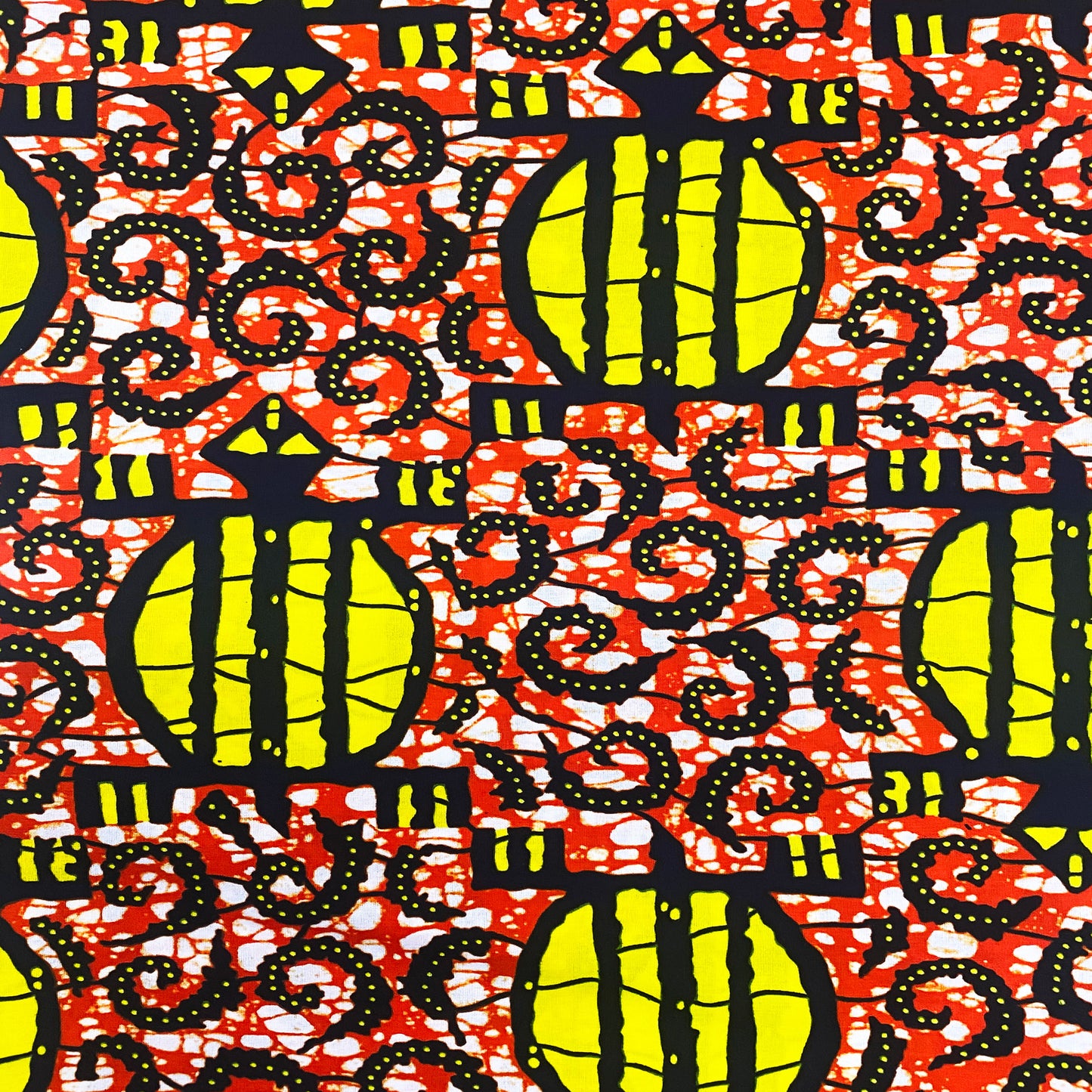 100% Cotton African Wax Print Fabric by the - 6 Yards Sold (Per Meter Pricing Available) - Soft Smooth Ghanaian Ankara Cloth for Dresses, Skirts, DIY Wedding & Party Dresses - Women's African Fashion Material