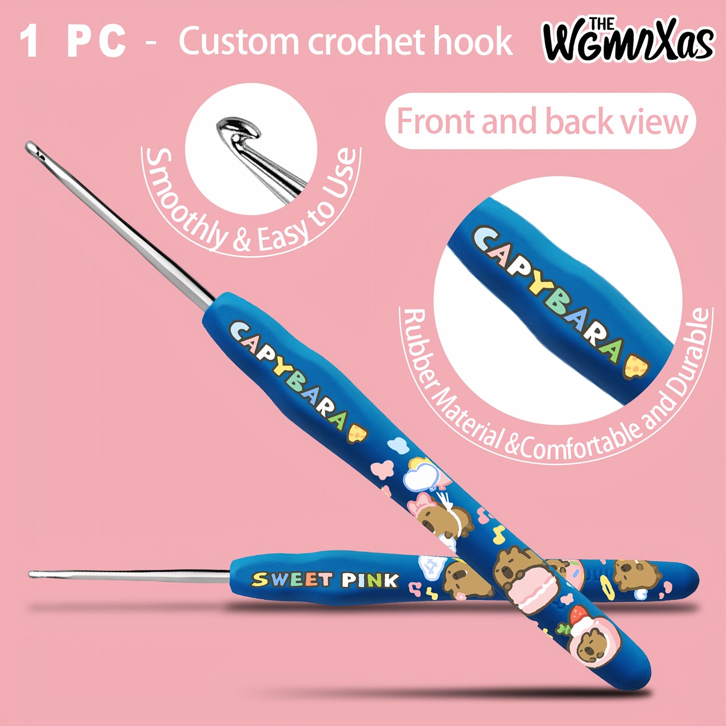 4pcs Yarn Crochet, Beginner Yarn, Crochet Yarn, Crochet Yarn with Easy-to-See Stitches, Storage Tote Bag, Straight Pins, Capybara Theme Crochet Kit, Crochet Yarn For Beginners