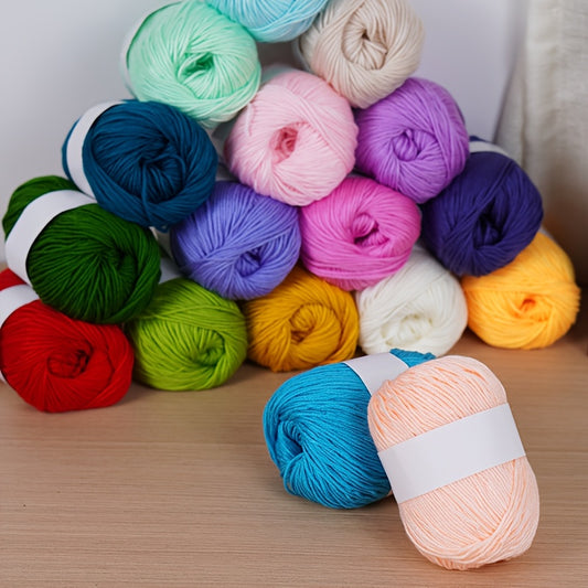 10pcs Silk Thread (Silk Yarn) for Knitting & Crocheting - Soft Beige-Friendly Hand- Fiber for Sweaters, Scarves, Hats, Blankets - Multi-Color Assortment (Bright Yellow, Dark Khaki, Grey, Rose Brown, White, Green, Red, Cinnamo