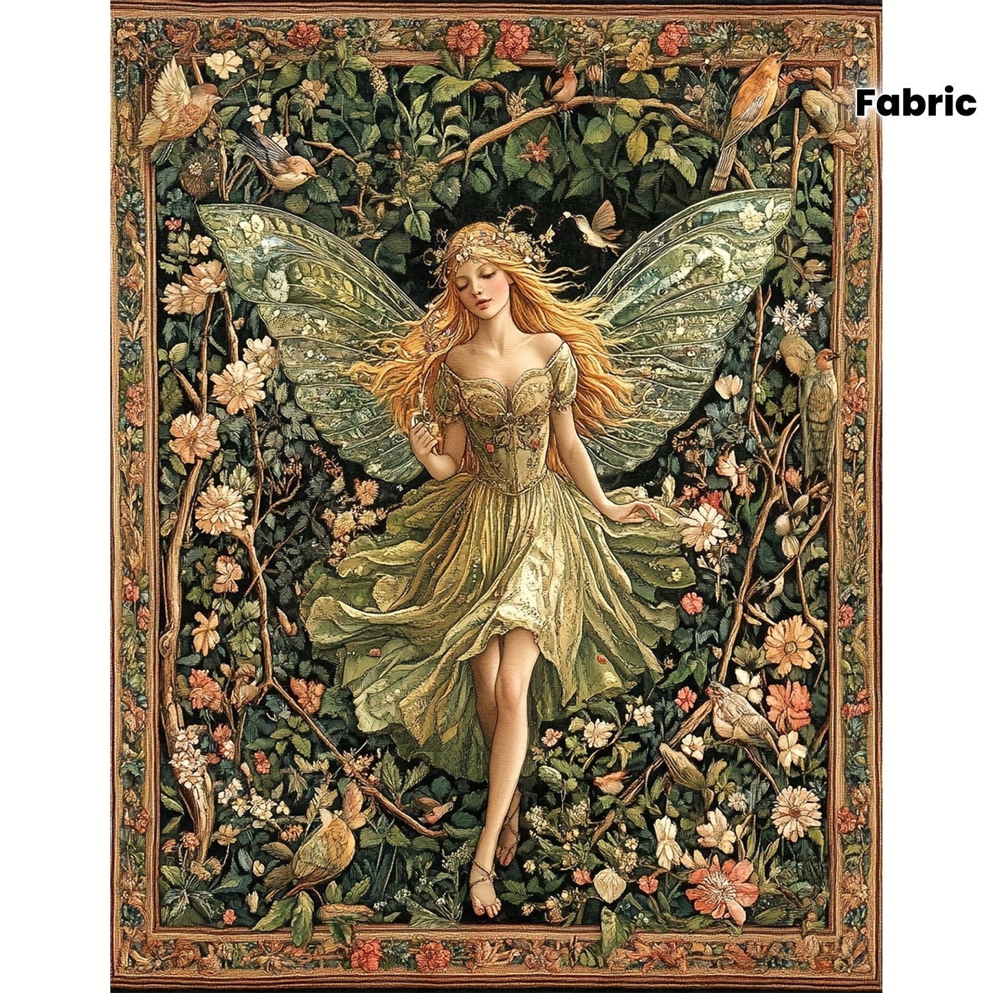 ZUOANLF 1set 40x50cm/15.7x19.7Inch DIY Cross Stitch Kit Frameless, Beautiful spirit, stamped cross stitch kits, Embroidery Set for Home Decor, Includes Patterned Fabric & Threads, Perfect for Living Room Entrance or Bedroom D