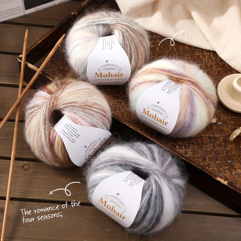 1 large bag = 6 skeins of yarn, rainbow gradient colors available. Suitable for DIY crafting materials such as knitting tops, pants, scarves, gloves, and other handmade items. Composition: 90% polyester, 10% wool