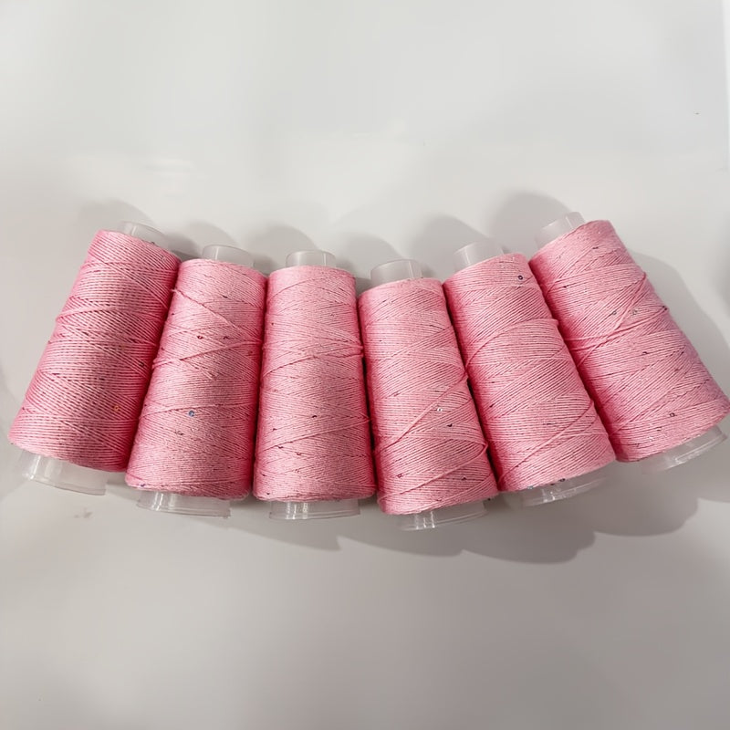 6pcs of Sequined Lace Yarn, Soft And Breathable, Suitable for Knitting And Crocheting Sweaters, Hats, Coats, Available in Various Colors, 10.58 oz.