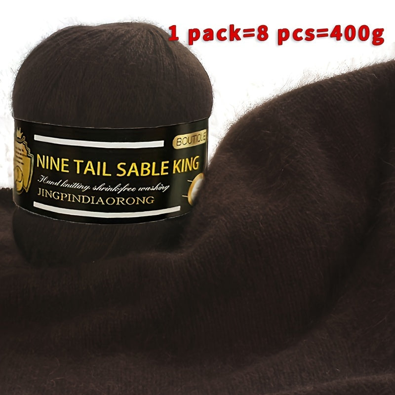 8rolls/pack Wool 10.00%, Cashmere 90.00% Yarn, Soft Comfortable Yarn For Knitting Crocheting High-quality Sweater And Scarf