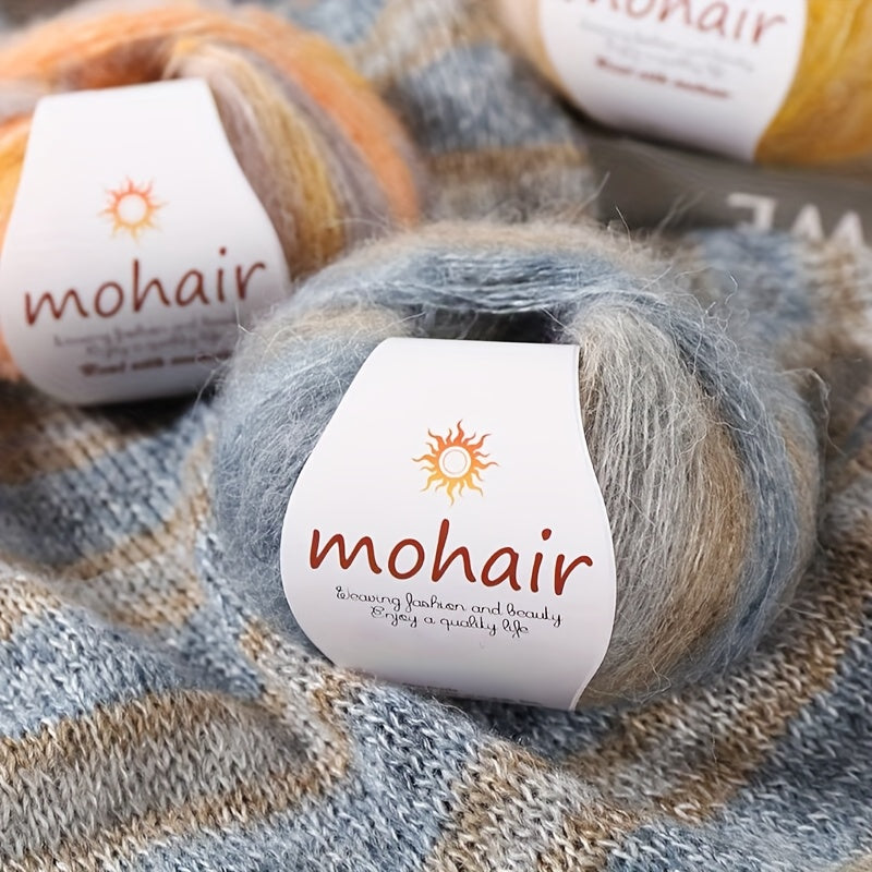 10 Skeins, 250g Each - Colorful Marled & Blend Yarn, Self-Striping Pattern for Knitting, Crochet, Scarves, Hats, Shawls, Crafting Yarn|Multicolor Fiber|Soft Texture Yarn