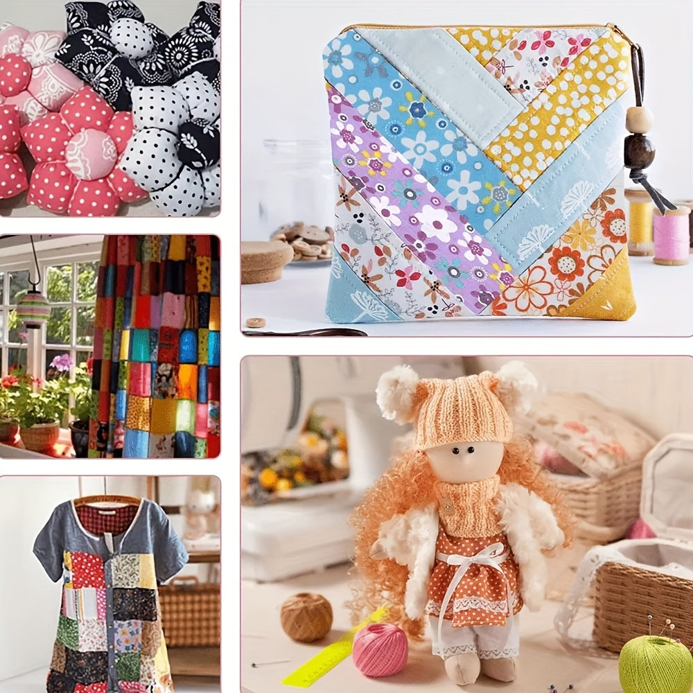 100pcs Layer Cakes Squares For Quilting, Layer Cake Fabric, Quilting Supplies Cotton Cloth, Pre-Cut Fabric Squares Bundles For Sewing Patchwork (Random Color)