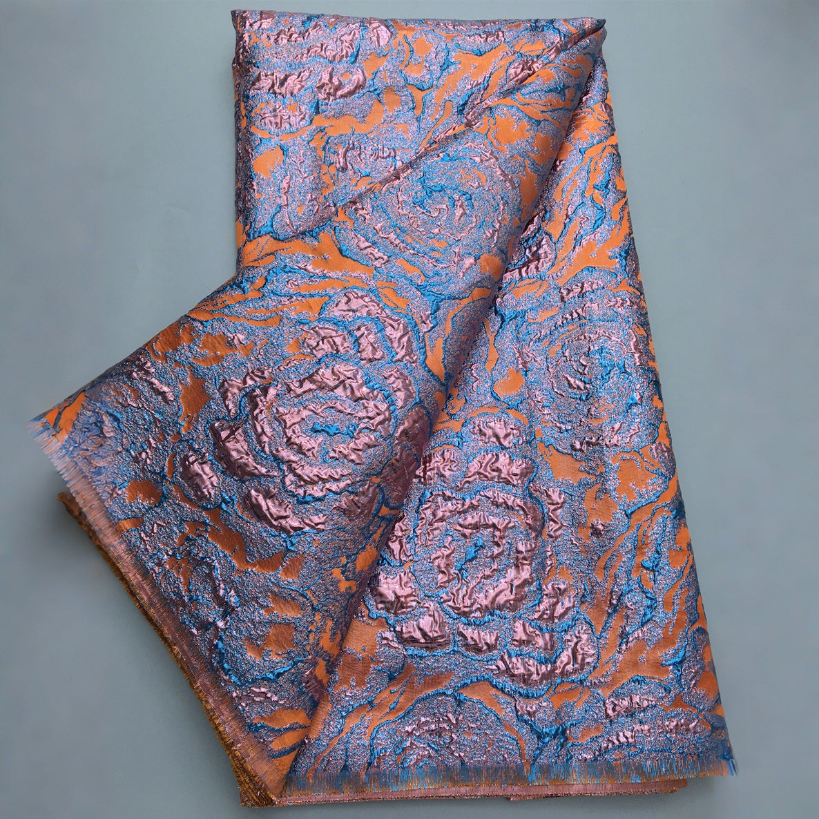 African 5 Yards/pc Gild Brocade Lace Fabric, Nigerian Jacquard Floral Pattern Lace Fabric, for Wedding/Daily/Party, Daily Wear Fabric, Formal Occasion Fabric, Luxury Lace, Elegant Lace, Premium Lace, Hand Wash Only, Embroider