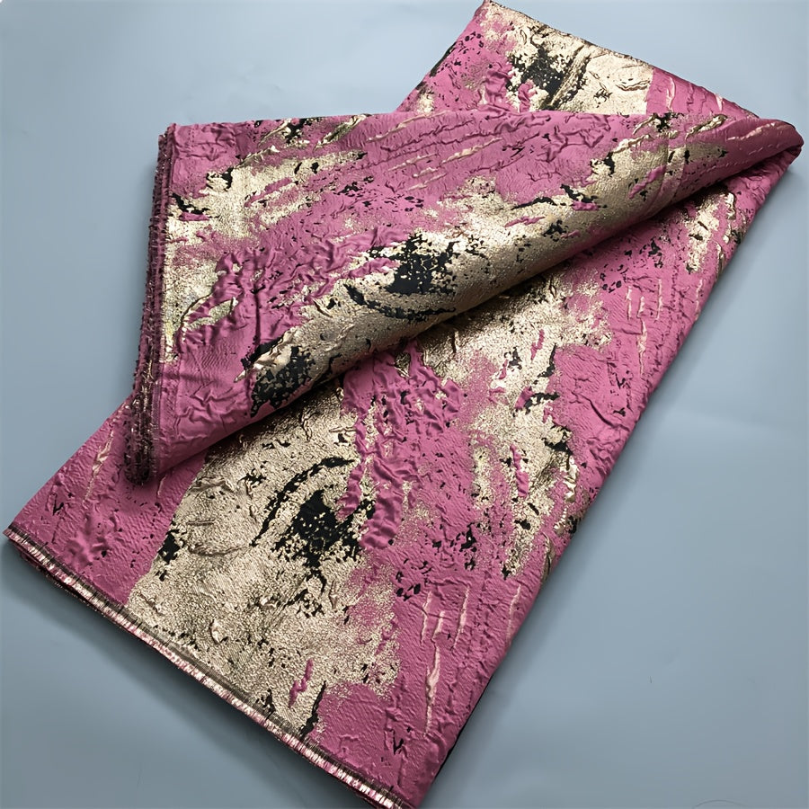 5 Yards African Gilding Lace Fabric, Nigerian Brocade Jacquard Floral Pattern Lace Fabric, for Sewing Daily/Party/Wedding Dresses