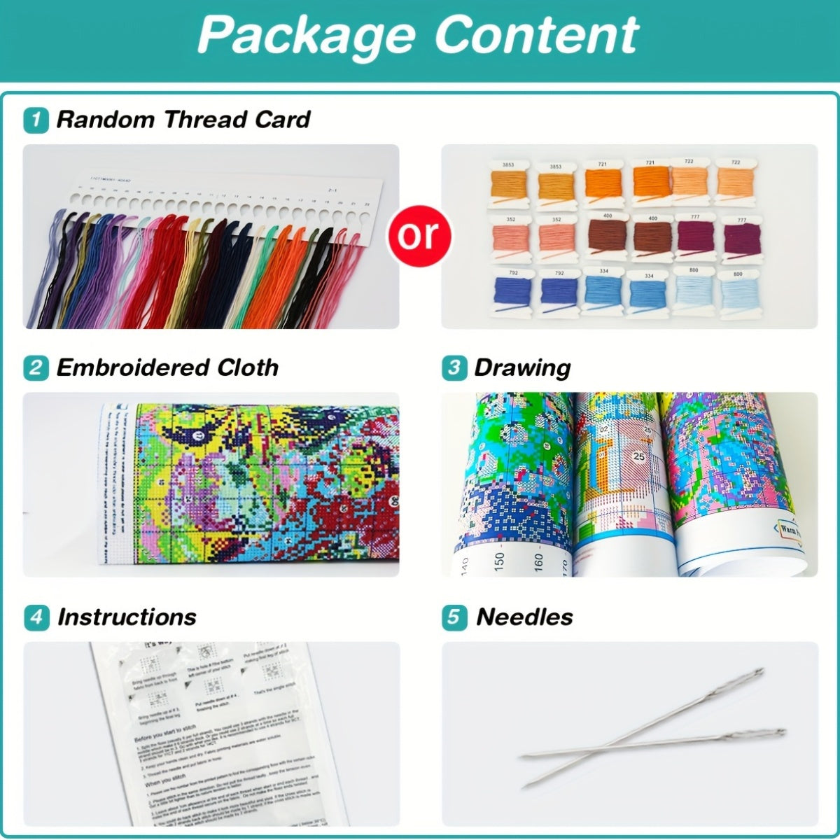 JOZYSH 1pc Cross Stitch Kit, 11CT/14CT Patriotic Red Rose Print, DIY Embroidery Set for Beginners, Includes Canvas, Needles, Thread, Chart & Instructions, Ideal Gift for Home Decor, Sewing Project|Vibrant Wall Art|Cross Stitc