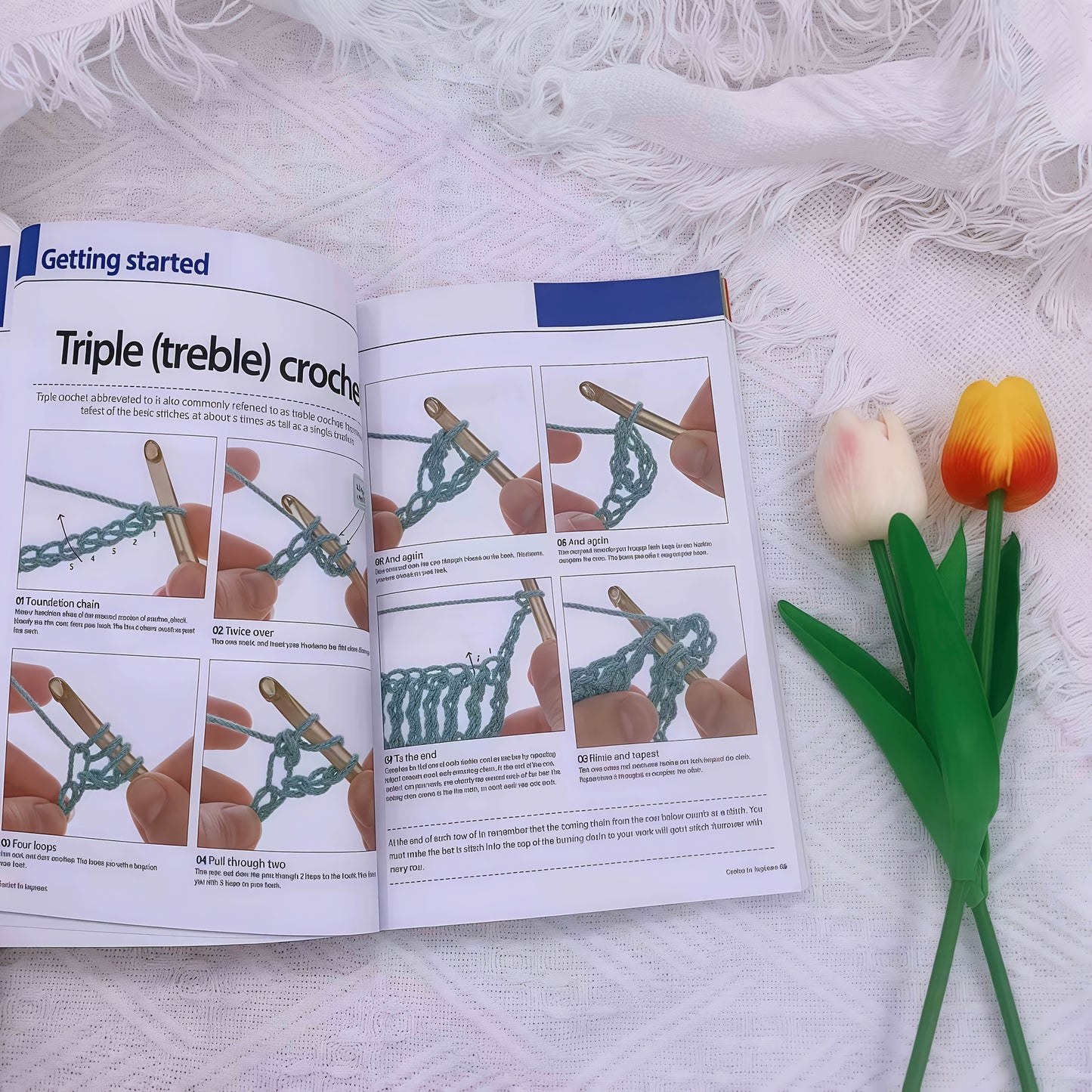 Beginner'S Crochet Starter Kit with 5 Wooden Hooks & Needlework Tutorial Book - Includes Colorful Crochet Projects, Stitching Guide, and Practice Notebook for Easy Learning, Crochet Supplies, Crafting Essentials, Practical De