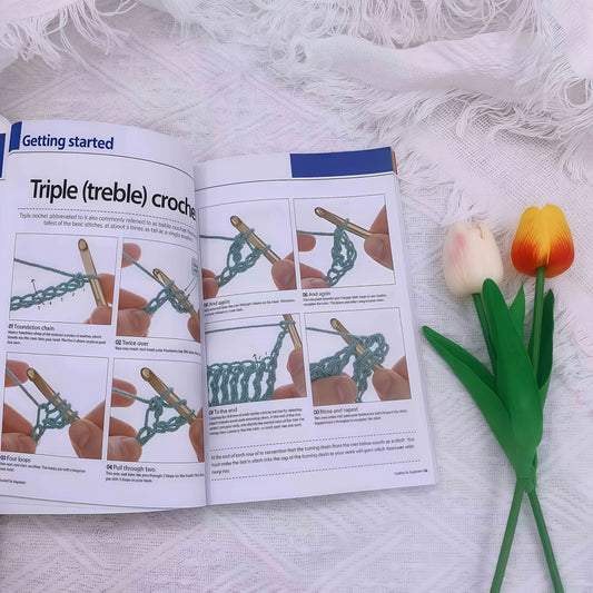 Beginner'S Crochet Starter Kit with 5 Wooden Hooks & Needlework Tutorial Book - Includes Colorful Crochet Projects, Stitching Guide, and Practice Notebook for Easy Learning, Crochet Supplies, Crafting Essentials, Practical De