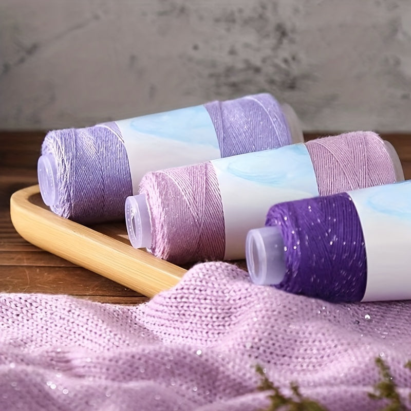 6pcs of Sequined Lace Yarn, Soft And Breathable, Suitable for Knitting And Crocheting Sweaters, Hats, Coats, Available in Various Colors, 10.58 oz.