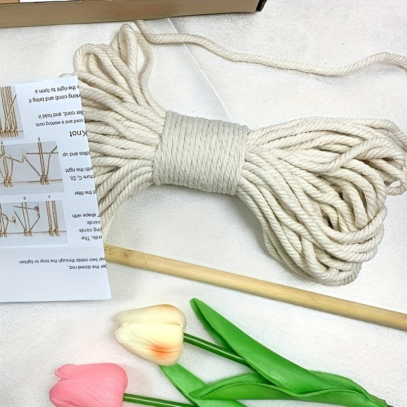 1set Handwoven Tassel Wall Hanging Kit DIY Craft Set Perfect for Home Decor Ideal for Beginners Great Gift for Family and Friends
