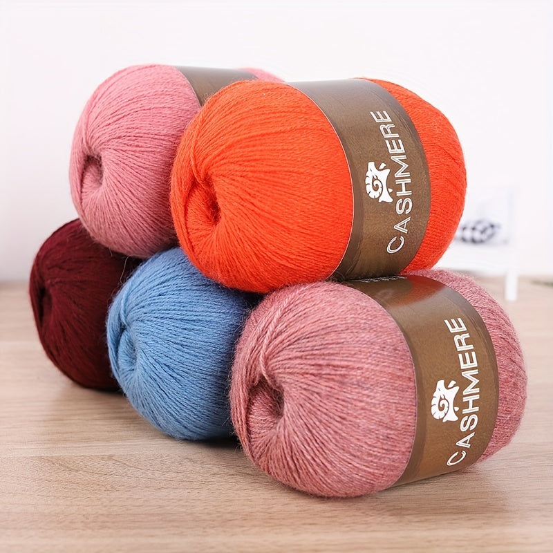 6Pairs Cashmere 100. Yarn, Soft Warm Yarn for DIY Crocheting And Knitting Hat, Scarf Total 300G+120G