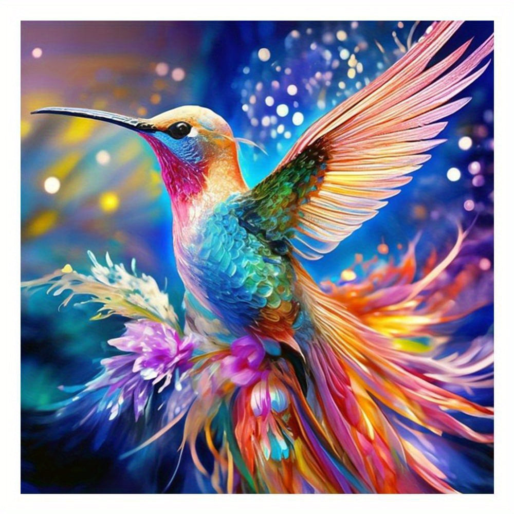 5D Painting Set Adults, Beginner'S 5D Art Kit, Hummingbird Round Full Drill Embroidery Home Wall Decoration, 5D Diamond Painting Kits, 5D Cross Stitch Kits, 5D Embroidery Kits, 5D Tapestry Kits, 5D Embroidery Kits, 5D Cross S