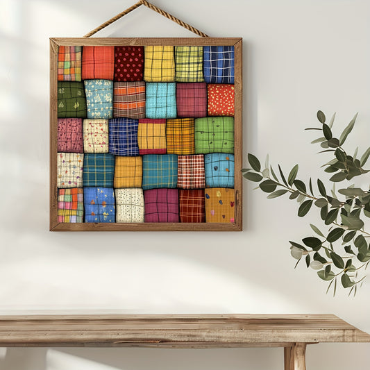 ZUOANLF 11CT/14CT Fabric Cross Stitch DIY Kit - 15.75x15.75inch, Vibrant Towel Patchwork Pattern, All-Season Adult Beginner Relaxation Stitching Set with Printed Fabric, Needle, Thread, Patterns & Instructions, Perfect for Ho