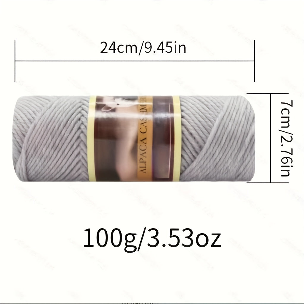5pcs Set of 17.64oz Alpaca Wool Thick Knitted Yarn, High-Quality for Hand-Knitted Hats, Scarves, Sweaters, Coats, Floor Socks, Blankets, and Various DIY Projects, Cozy Winter Projects, Soft Yarn Bundle, Vibrant Color Yarn, Mu