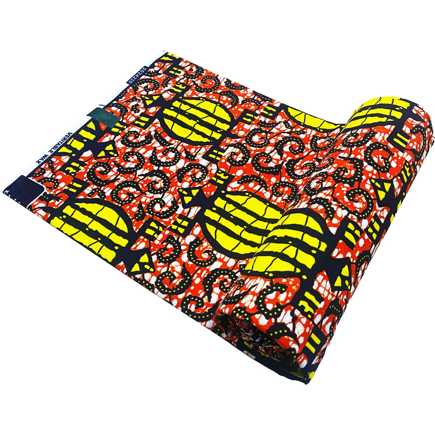 100% Cotton African Wax Print Fabric by the - 6 Yards Sold (Per Meter Pricing Available) - Soft Smooth Ghanaian Ankara Cloth for Dresses, Skirts, DIY Wedding & Party Dresses - Women's African Fashion Material