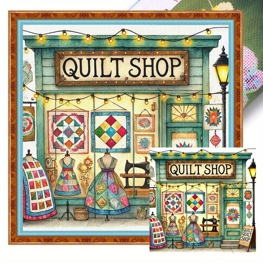 Sewing Hut - DIY Eco-cotton Thread 14CT Stamped Still Life Series Full Cross Stitch Kit 15.75x15.75inch, with Tools, Threads & Instructions - Good Gift for Craft Lovers and Art Enthusiasts, Cross Stitch Kits, Kits for Beginne